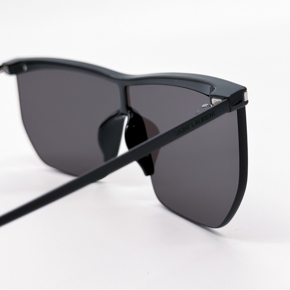 NEW SAINT LAURENT SL 519 MASK 001 OVERSIZED BLACK GREY WOMEN SL519 SUNGLASSES - Picture 8 of 11